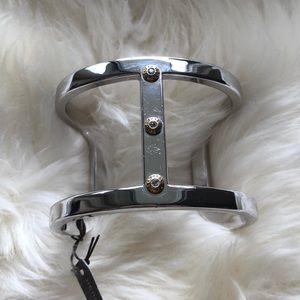Silver Double Cuff Bracelet